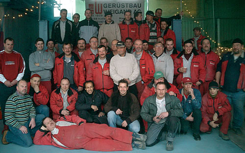 Das Weigand-Ger�stbau-Team in Natura